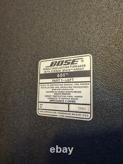 1990s Bose 401 Floor Standing Speakers Direct Reflecting Stereo Space Array 200w