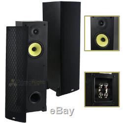 2 Pack Home Audio 6.5 2-Way Theater Floor standing Tower Speakers Pair DCM MTX