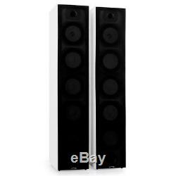 2 X White Ltc V7b Floorstanding Tower Speaker Stylish Home Cinema Audio Hi Fi