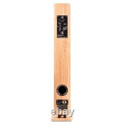 2x Audizio ARCO Active Bluetooth HiFi Floor Speakers Wireless Pairing Wood