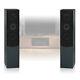 2x Skytronic Passive 3-Way Black HiFi Tower Column Floor Standing Speakers 350W