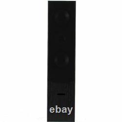 2x Skytronic Passive 3-Way Black HiFi Tower Column Floor Standing Speakers 350W