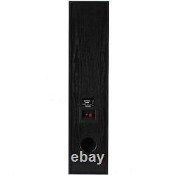 2x Skytronic Passive 3-Way Black HiFi Tower Column Floor Standing Speakers 350W