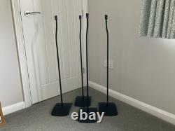 4 Original Bose Floor Stands for Double Cube Speakers in Black