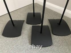 4 Original Bose Floor Stands for Double Cube Speakers in Black