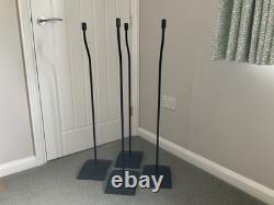 4 Original Bose Floor Stands for Double Cube Speakers in Black