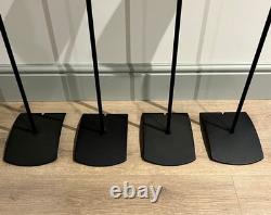 4 x GENUINE BOSE UFS-20 BLACK LIFESTYLE ACOUSTIMASS SPEAKER FLOOR STANDS
