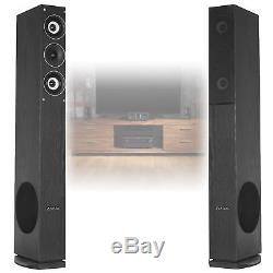 4x Fenton Home Hifi 6.5 3-Way Black Column Floor Standing Speakers 2000W