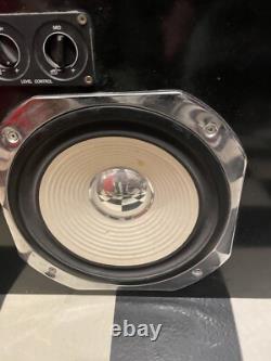 70s High End Stand Speakers Pyramide Piano Lacquer 3-Way Bass Reflex, Black
