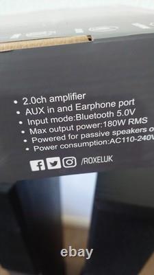 AEG LB 4710 Black Floor Standing Tower Speakers Home Cinema Pair + Amplifier