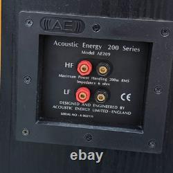 Acoustic Energy AE209 Floorstanding Speakers 200 Series Black Ash Hi-Fi Pair