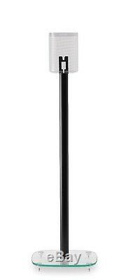 Alphason Sonos Play 1 Speaker Floor Stand Glass Base Black High Robust Quality