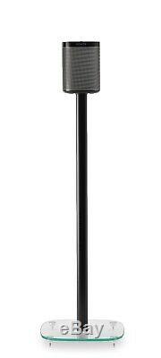Alphason Sonos Play 1 Speaker Floor Stand Glass Base Black High Robust Quality
