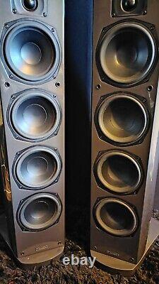 Anthracite Grey Mission Elegante E83 Floorstanding Speakers With Original Boxes