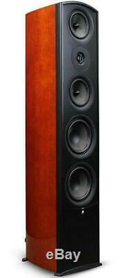 Aperion Audio Pair Of Verus Grand Floor Standing Tower Speakers Gloss Cherry