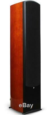 Aperion Audio Pair Of Verus Grand Floor Standing Tower Speakers Gloss Cherry