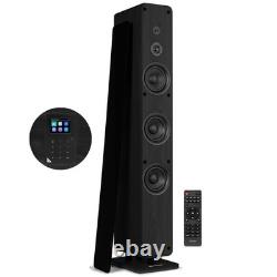 Audizio ARCO Active Floor Standing Tower Speaker with Bluetooth and DAB Black