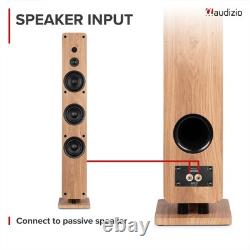 Audizio ARCO Active Floor Standing Tower Speaker with Bluetooth and DAB L. Wood
