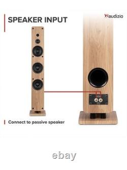 Audizio ARCO Active Floor Standing Tower Speaker with Bluetooth and DAB L. Wood