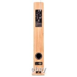 Audizio ARCO Active Floor Standing Tower Speaker with Bluetooth and DAB L. Wood