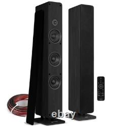 Audizio ARCO Active/Passive Floor Standing Speakers Tower Loudspeakers Black