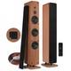 Audizio ARCO Active/Passive HiFi Floor Standing Speakers Dark Wood