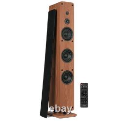 Audizio ARCO Active/Passive HiFi Floor Standing Speakers Dark Wood