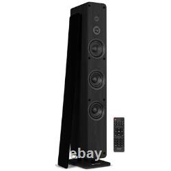 Audizio ARCO Active Powered Bluetooth Floor Standing HiFi Tower Speaker Black