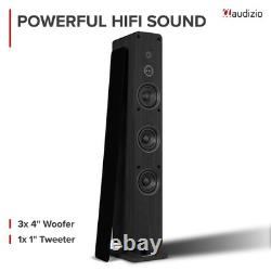 Audizio ARCO Active Powered Bluetooth Floor Standing HiFi Tower Speaker Black