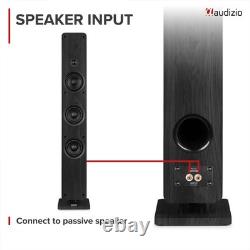 Audizio ARCO Active Powered Bluetooth Floor Standing HiFi Tower Speaker Black