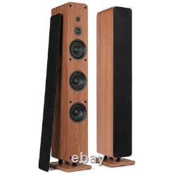 Audizio ARCO Pair Passive Floor Standing Tower Speakers Dark Wood