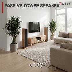 Audizio ARCO Pair Passive Floor Standing Tower Speakers Dark Wood
