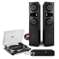 Audizio Toledo Bluetooth Record Player Hi-Fi System with Floor-Standing Speakers Audizio Toledo Bluetooth Record Player Hi-Fi System with Floor-Standing Speakers