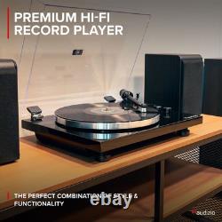 Audizio Toledo Bluetooth Record Player Hi-Fi System with Floor-Standing Speakers