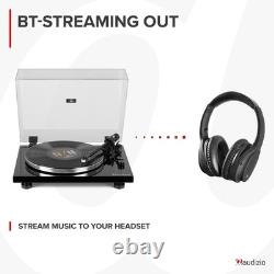 Audizio Toledo Bluetooth Record Player Hi-Fi System with Floor-Standing Speakers