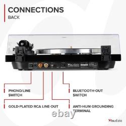 Audizio Toledo Bluetooth Record Player Hi-Fi System with Floor-Standing Speakers