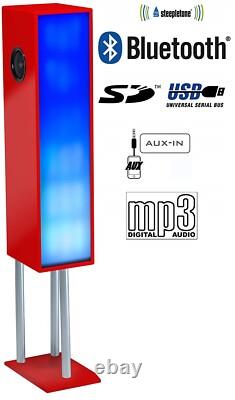 Aztec 100W Big Large Bluetooth Tower Floor Standing Speaker With Party LED Light