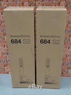 BOXED! Bowers & Wilkins B&W 684 S2 Bi-Wire Black Floor Standing Loud Speakers