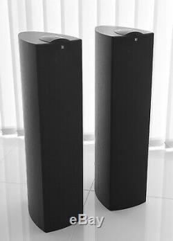 BOXED KEF IQ7 Black Ash Floor Standing Speakers (stereo pair) MINT CONDITION