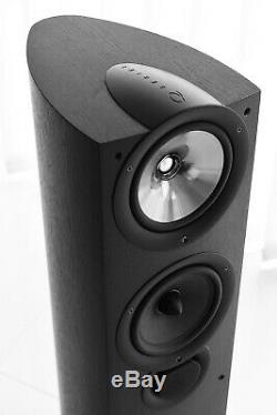 BOXED KEF IQ7 Black Ash Floor Standing Speakers (stereo pair) MINT CONDITION