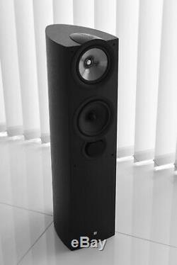 BOXED KEF IQ7 Black Ash Floor Standing Speakers (stereo pair) MINT CONDITION