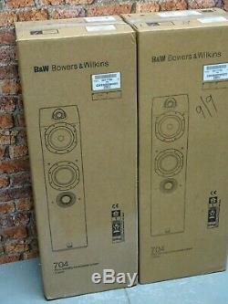 BOXED! Pair Of Bowers & Wilkins B&W 704 Cherrywood Floor Standing Loud Speakers