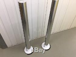 B&O Bang and Olufsen Beolab 6000 speakers in Chrome and Silver Floorstanding