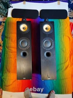 B&W (Bowers & Wilkins) 704 Floorstanding Speakers Pair Black Great Condition