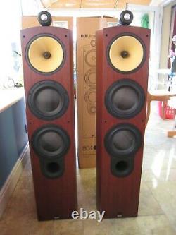 B&W Bowers & Wilkins 804s 200W Floor Standing Speakers in Rosenut + accessories