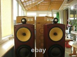 B&W Bowers & Wilkins 804s 200W Floor Standing Speakers in Rosenut + accessories