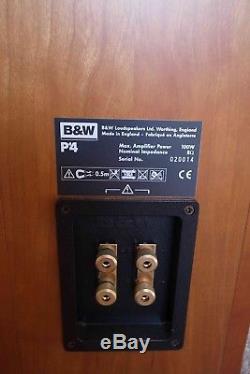 B&W (Bowers & Wilkins) P4 Pair of floor standing speakers Cherry wood