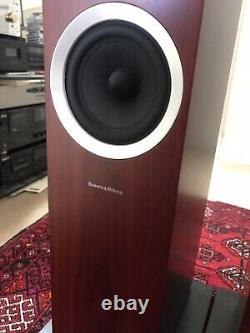 B&W CM8 S2 Floor standing spkrs, Rosewood, very good cond, with spikes & grills