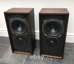 B&W D5 Bowers Wilkins Floor Standing Speakers Dark Brown Retro Vintage 1975's