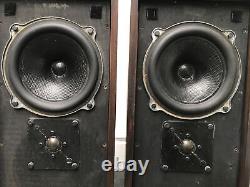 B&W D5 Bowers Wilkins Floor Standing Speakers Dark Brown Retro Vintage 1975's